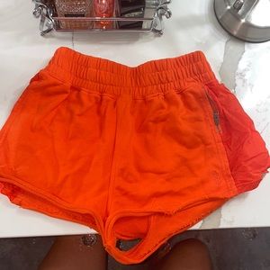 Orange free people movement shorts